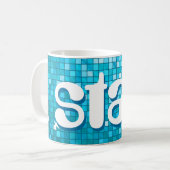 Disco Tiles Blue Tasse (Vorderseite Links)