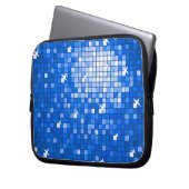 Disco Tiles Dark Blue Notebook-Hülle 10 Zoll Laptopschutzhülle (Vorderseite Links)