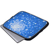 Disco Tiles Dark Blue Notebook-Hülle 10 Zoll Laptopschutzhülle (Vorne Knopf)