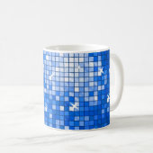 Disco Tiles Dark Blue Tasse (VorderseiteRechts)