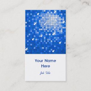 Disco Tiles Dark Blue Visitenkarte weißes Portrait