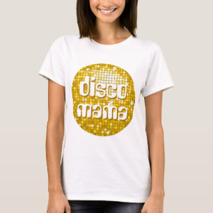 Disco Tiles "Gold" "Disco mama" Spaghetti top