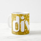 Disco Tiles "Gold" "diva" Tasse (Vorderseite Links)