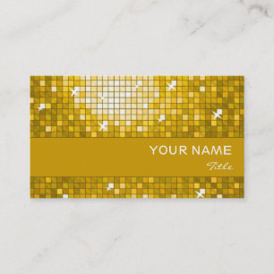 Disco Tiles "Gold" Visitenkarte Gold Streifen