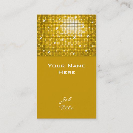 Disco Tiles "Gold" Visitenkarte oben (Vorderseite)