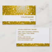 Disco Tiles "Gold" Visitenkarte, weißer Streifen Visitenkarte (Vorne/Hinten)