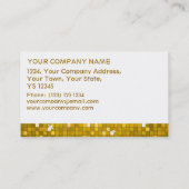 Disco Tiles "Gold" Visitenkarte, weißer Streifen Visitenkarte (Rückseite)