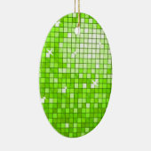 Disco Tiles Green Ornament Oval (Rechts)