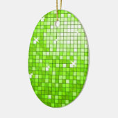 Disco Tiles Green Ornament Oval (Links)