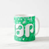 Disco Tiles Jade 'star'-Tasse Kaffeetasse (VorderseiteRechts)