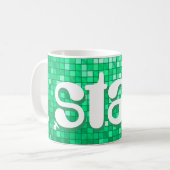 Disco Tiles Jade 'star'-Tasse Kaffeetasse (Vorderseite Links)