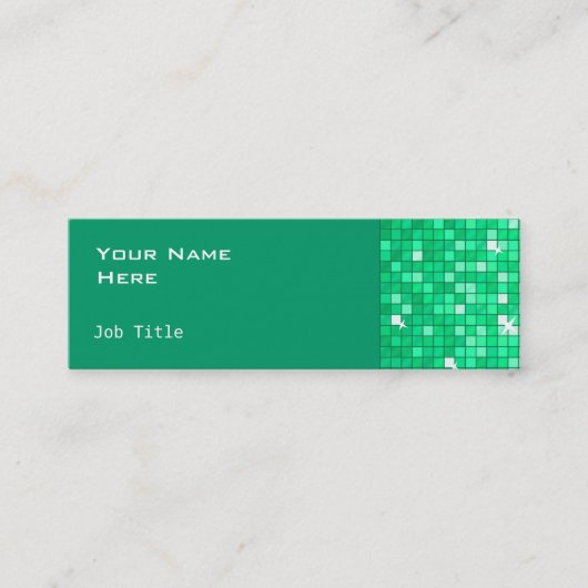 Disco Tiles Jade Visitenkartenseite mager Mini Visitenkarte (Vorderseite)