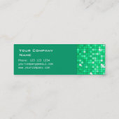Disco Tiles Jade Visitenkartenseite mager Mini Visitenkarte (Rückseite)