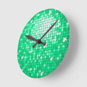 Disco Tiles Jade wall clock Runde Wanduhr (Winkel)