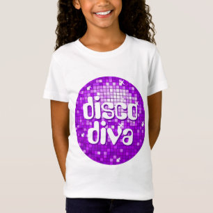 Disco Tiles Lila Disco-Diva-Girls angepasst T-Shirt