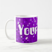 Disco Tiles Lila Tasse "Dein Name" (Links)