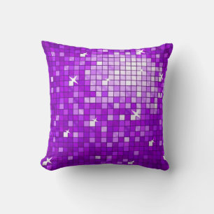 Disco Tiles Lila Wurfkissen Kissen