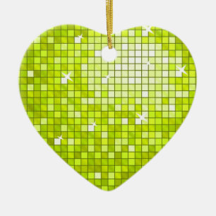 Disco Tiles Limones Schmuckherz Keramik Ornament