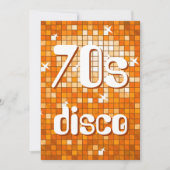 Disco Tiles Orange 70er Disco Einladung (Vorderseite)
