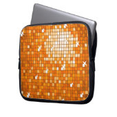 Disco Tiles Orange Notebook-Ärmel 10 Zoll Laptopschutzhülle (Vorderseite Links)