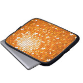 Disco Tiles Orange Notebook-Ärmel 10 Zoll Laptopschutzhülle (Vorne Knopf)