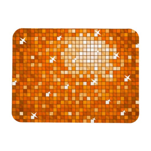 Disco Tiles Orange Premium Magnet (Horizontal)