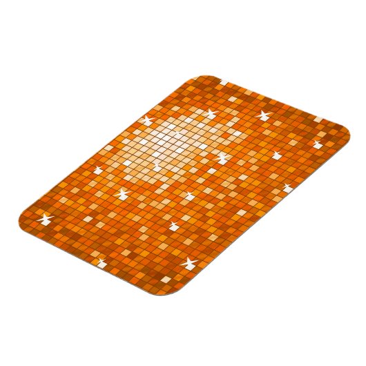Disco Tiles Orange Premium Magnet (Linke Seite)