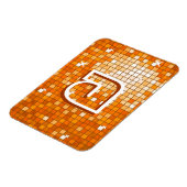 Disco Tiles Orange Premium Monogram Magnet (Linke Seite)