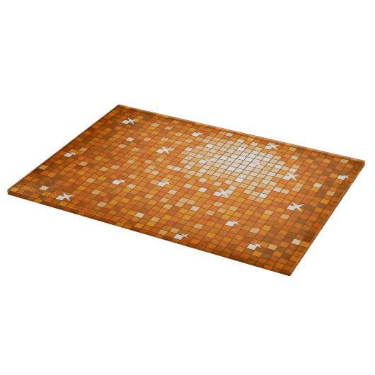 Disco Tiles Orange Schneidebrett (Ecke)