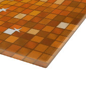 Disco Tiles Orange Schneidebrett (Ecke)