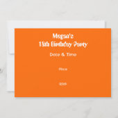 Disco Tiles Orange "Sie sind eingeladen" Amelia Te Einladung (Rückseite)