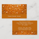 Disco Tiles Orange Visitenkarte (Vorne/Hinten)