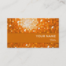 Disco Tiles Orange Visitenkarte Orange Streifen