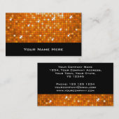 Disco Tiles Orange Visitenkarte schwarz (Vorne/Hinten)