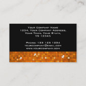 Disco Tiles Orange Visitenkarte schwarz (Rückseite)