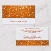 Disco Tiles Orange Visitenkarte weiß (Vorne/Hinten)