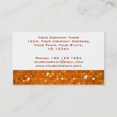 Disco Tiles Orange Visitenkarte weiß (Rückseite)
