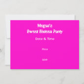 Disco Tiles Pink - Amelia-Text Einladung (Rückseite)