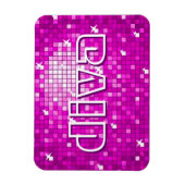 Disco Tiles Pink "diva" Premium-Magnet Magnet (Vertikal)