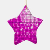 Disco Tiles Pink Ornament Star (Rechts)
