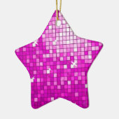 Disco Tiles Pink Ornament Star (Links)