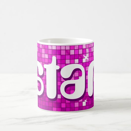 Disco Tiles Pink Tasse (Mittel)