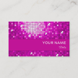 Disco Tiles Pink Visitenkarte Rosa Streifen