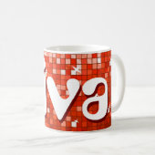 Disco Tiles Red 'diva' Tasse (VorderseiteRechts)