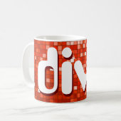 Disco Tiles Red 'diva' Tasse (Vorderseite Links)