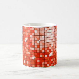 Disco Tiles Red Tasse