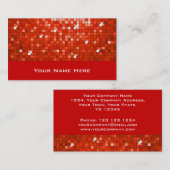 Disco Tiles Red Visitenkarte (Vorne/Hinten)