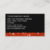 Disco Tiles Red Visitenkarte schwarzer Streifen (Rückseite)