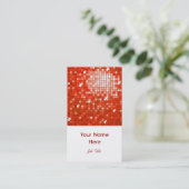 Disco Tiles Red Visitenkarte weißes Portrait (Stehend Vorderseite)