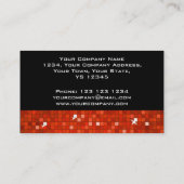 Disco Tiles Red Visitenkarten schwarz Visitenkarte (Rückseite)